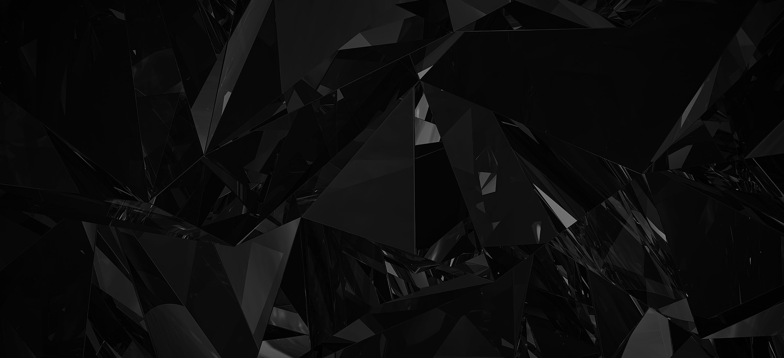 Abstract geometric black crystal texture background.