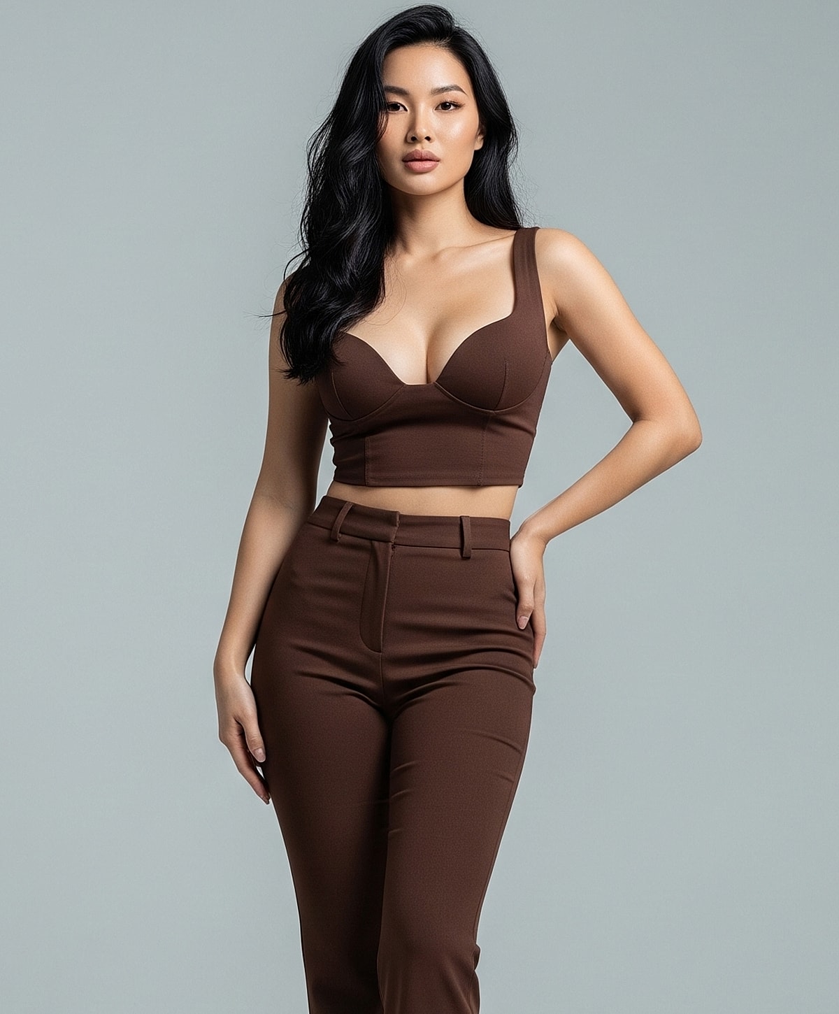 Close-up of a woman with natural makeup.