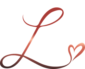 Stylized letter L with heart design.